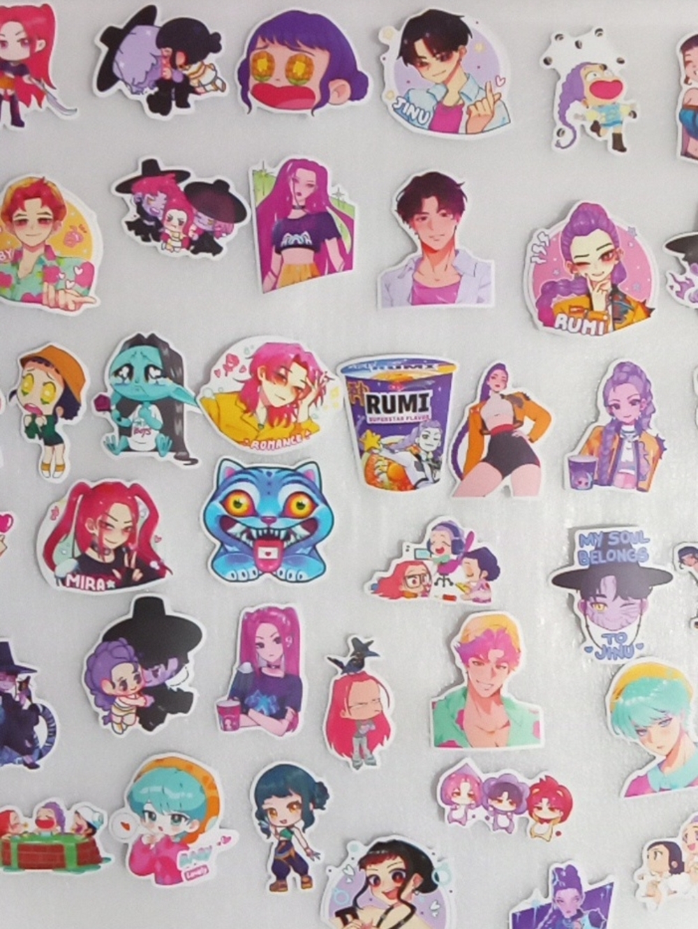 K-Pop Demon Hunters 50 Anime Sticker Set — Multi-Character Pop Art